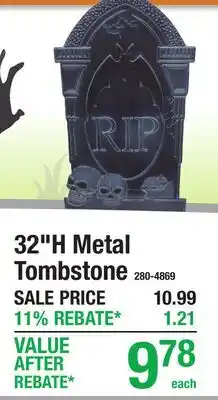 Menards 32H Metal Tombstone offer