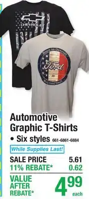 Menards Automotive Graphic T-Shirts offer