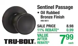 Menards Sentinel Passage DOOR LOCKS offer
