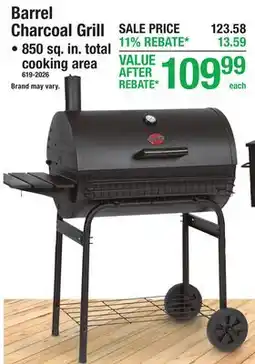 Menards Barrel Charcoal Grill offer