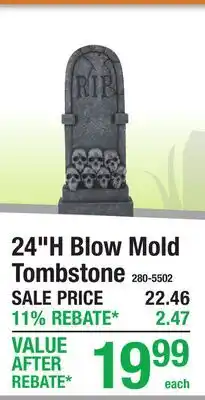 Menards 24H Blow Mold Tombstone offer