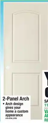 Menards READY-TO-PAINT INTERIOR DOORS 2-Panel Arch offer