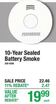 Menards 10-Year Sealed Battery Smoke offer