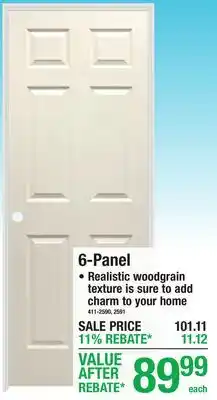 Menards READY-TO-PAINT INTERIOR DOORS 6-Panel offer