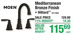 Menards Mediterranean Bronze Finish offer
