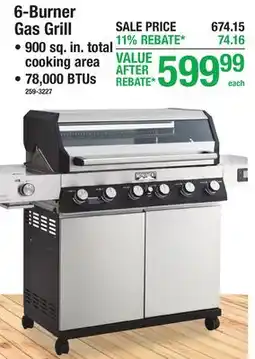 Menards 6-Burner Gas Grill offer