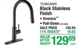 Menards TUSCANY Black Stainless Finish offer