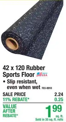 Menards 42 x 120 Rubber Sports Floor offer