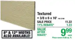 Menards PRIMED ENGINEERED WOOD LAP, Textured offer