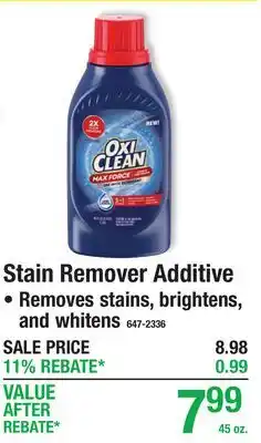 Menards Stain Remover Additive offer