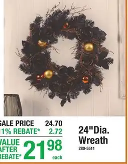Menards 24 Dia. Wreath offer