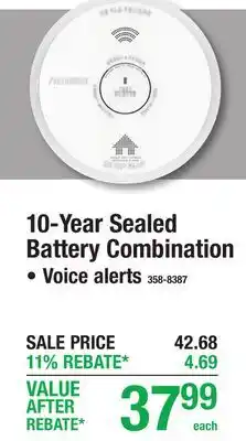 Menards 10-Year Sealed Battery Combination offer