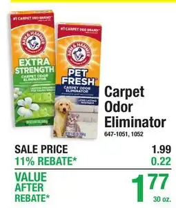 Menards Carpet Odor Eliminator offer