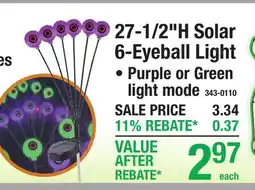 Menards 27-1/2H Solar 6-Eyeball Light offer