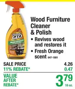 Menards Wood Furniture Cleaner & Polish offer
