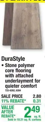 Menards WATERPROOF VINYL PLANK FLOORING DuraStyle offer