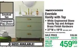 Menards Everdale Vanity with Top offer