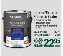 Menards Pittsburgh Interior/Exterior Primer & Sealer offer