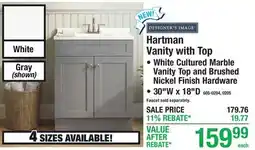 Menards Hartman Vanity with Top offer