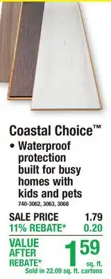 Menards LAMINATE FLOORING Coastal Choice offer