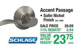 Menards Accent Passage offer