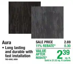 Menards Aura offer