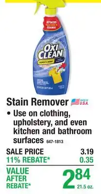 Menards Stain Remover offer
