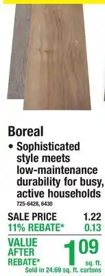 Menards Boreal Sophisticated style meets low-maintenance durability for busy, active households offer