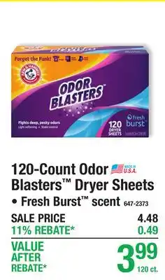 Menards 120-Count Odor Blasters Dryer Sheets offer