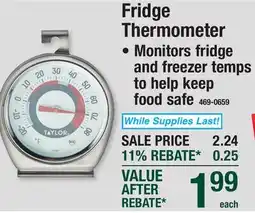 Menards Fridge Thermometer offer