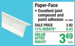 Menards Paper-Face offer
