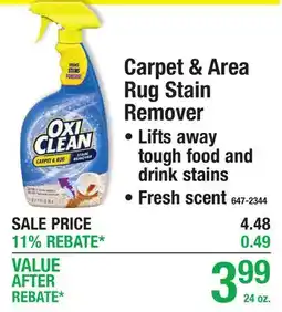 Menards Carpet & Area Rug Stain Remover offer