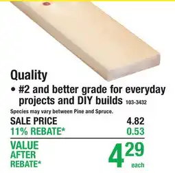Menards PINE BOARDS Quality offer