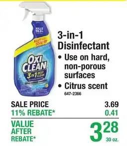 Menards 3-in-1 Disinfectant offer