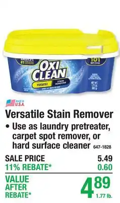 Menards Versatile Stain Remover offer