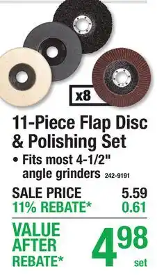 Menards 11-Piece Flap Disc & Polishing Set offer