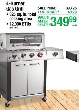 Menards 4-Burner Gas Grill offer