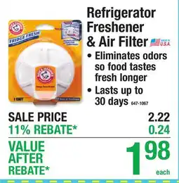 Menards Refrigerator Freshener & Air Filter offer