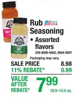 Menards Rub Seasoning offer