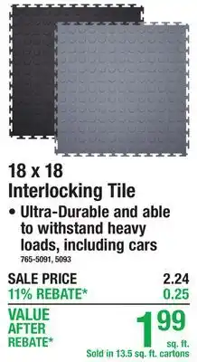 Menards 18 x 18 Interlocking Tile offer