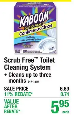 Menards Scrub Free Toilet Cleaning System offer