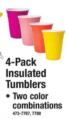 Menards 4-Pack Insulated Tumblers offer