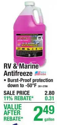 Menards RV & Marine Antifreeze offer