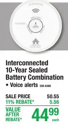 Menards Interconnected 10-Year Sealed Battery Combination offer