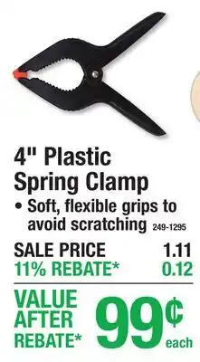 Menards 4 Plastic Spring Clamp offer