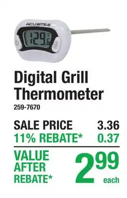 Menards Digital Grill Thermometer offer