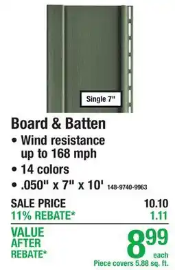 Menards Board & Batten offer