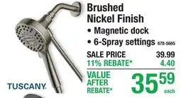 Menards Brushed Nickel Finish offer