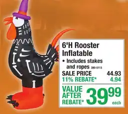 Menards 6'H Rooster Inflatable offer