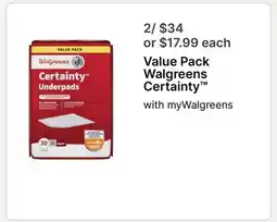 Walgreens Value Pack Walgreens Certainty offer